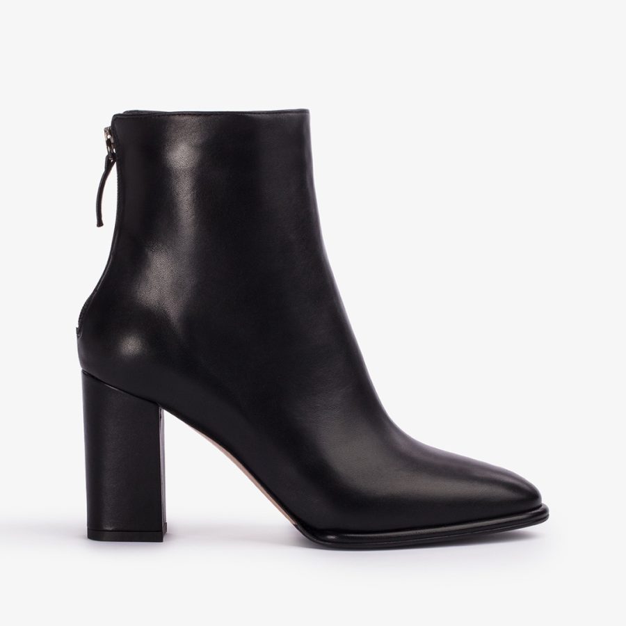 ELSA ANKLE BOOT 90 mm-Black nappa leather ankle boot