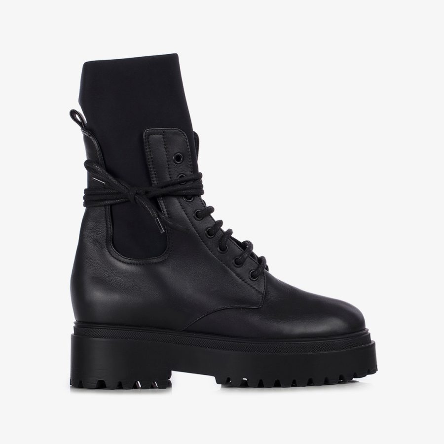 RANGER ANKLE BOOT 50 mm-Black leather ankle boot