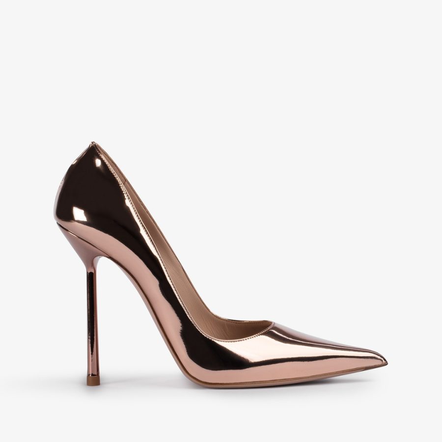 BELLA PUMP 120 mm-Gold pink metallic pump