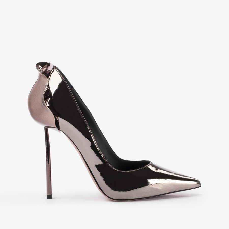 PETALO PUMP 120 mm-Pewter metallic pump