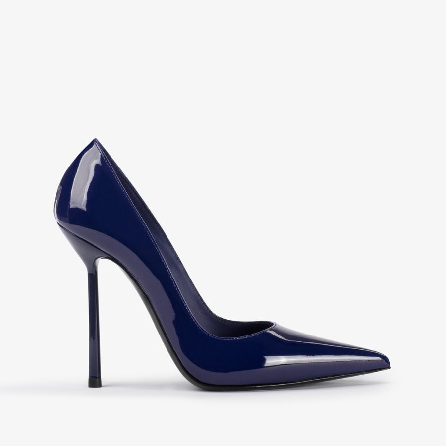 BELLA PUMP 120 mm-Lazuli blue patent leather pump