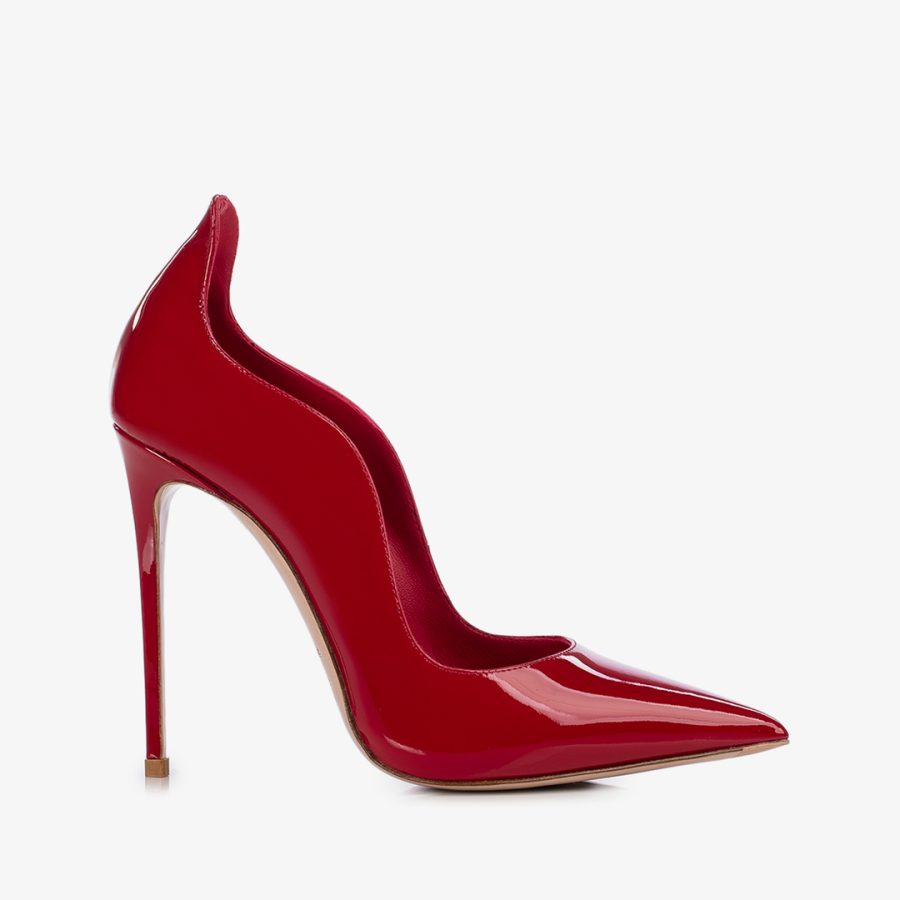 IVY PUMP 120 mm-Red patent leather pump