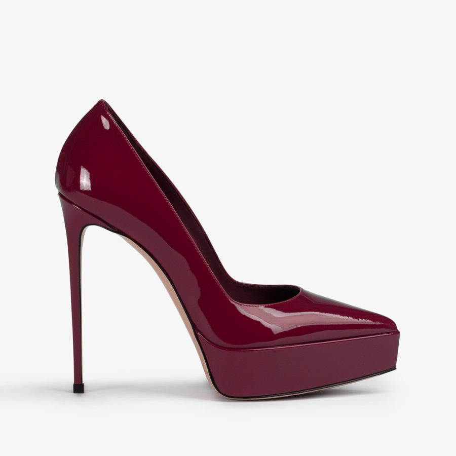 UMA PUMP 140 mm-Revenge red patent leather platform pump