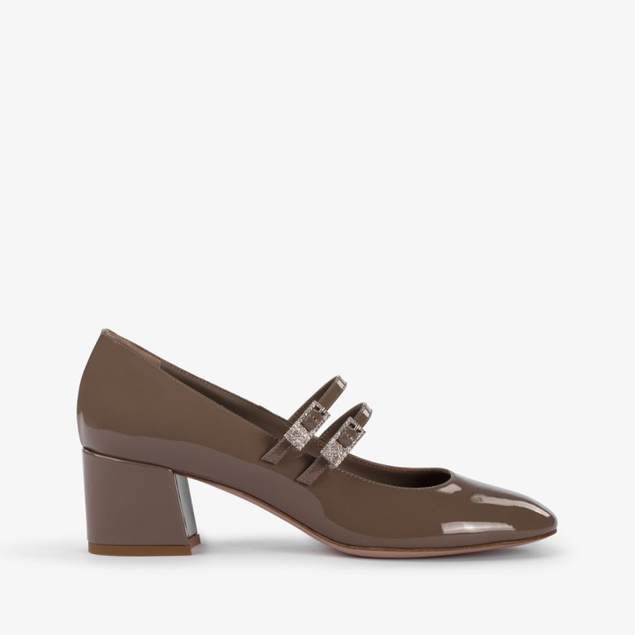 DANIELLE MARY JANE 50 mm-Sesame gray mary jane pump