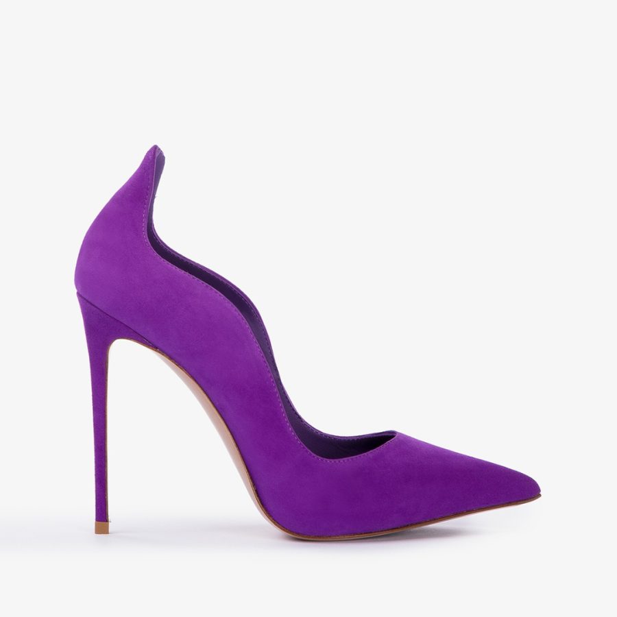 IVY PUMP 120 mm-Queen purple suede pump