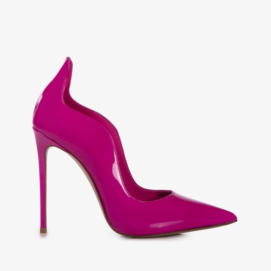 IVY PUMP 120 mm-Bouganville fuchsia patent leather pump