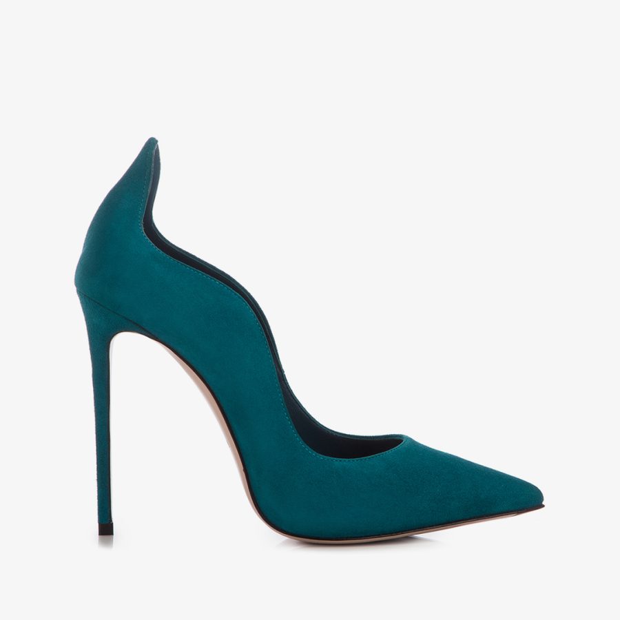 IVY PUMP 120 mm-Rasputin green suede pump