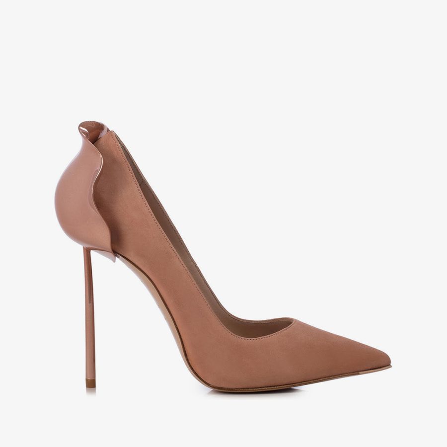 PETALO PUMP 120 mm-Phard nude suede pump