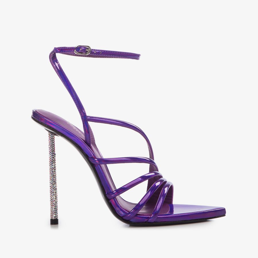 BELLA SANDAL 120 mm-Kamala purple iridescent sandal