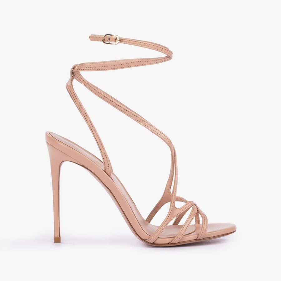 BELEN SANDAL 105 mm-Phard nude leather sandal