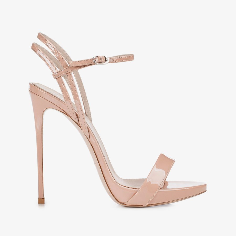 GWEN SANDAL 120 mm-Phard nude patent leather sandal