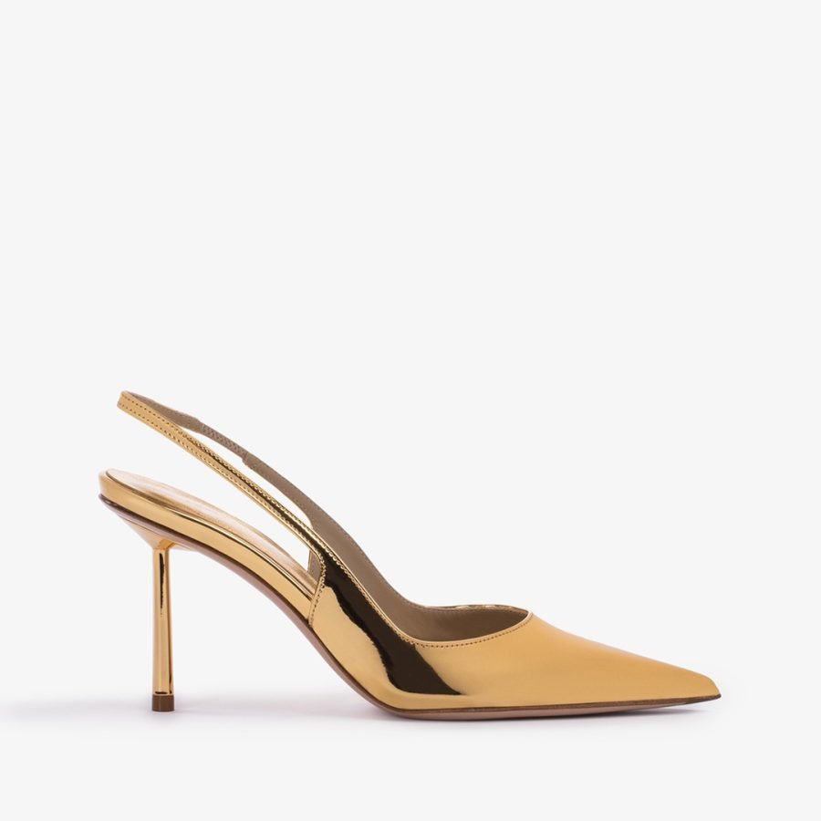 BELLA SLINGBACK 80 mm-Nugget gold metallic slingback