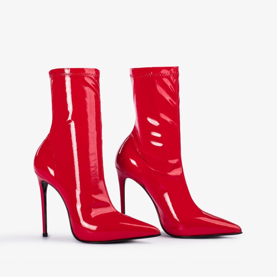 EVA ANKLE BOOT 120 mm-Opium red vinyl ankle boot - Image 2