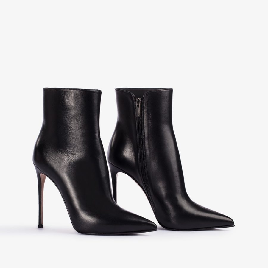 EVA ANKLE BOOT 120 mm-Black leather ankle boot - Image 2