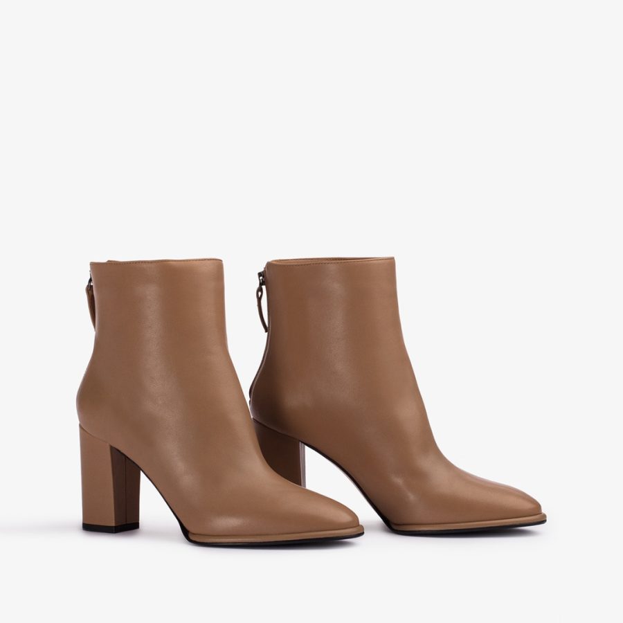 ELSA ANKLE BOOT 90 mm-Ginger brown nappa leather ankle boot - Image 2