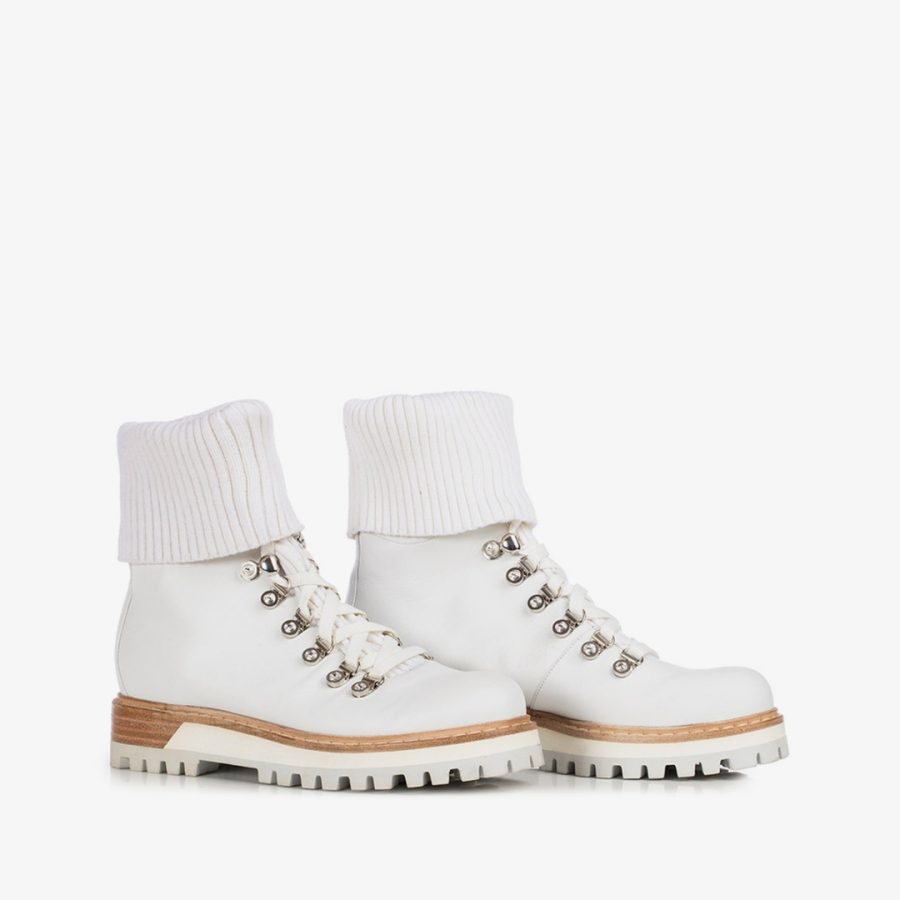 ST. MORITZ TREKKING-White leather trekking ankle boot - Image 2