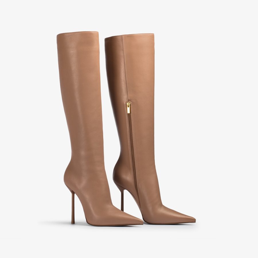 BELLA BOOT 120 mm-Doha sand leather knee boot - Image 2