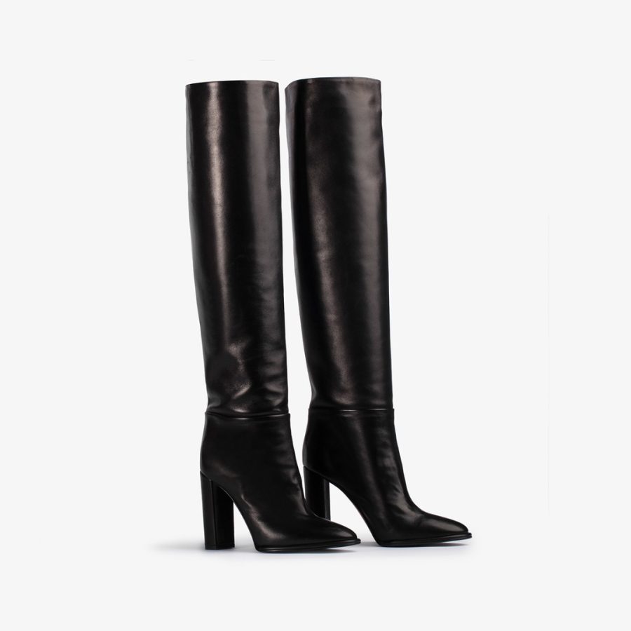 ELSA BOOT 110 mm-Black nappa leather knee boot - Image 2