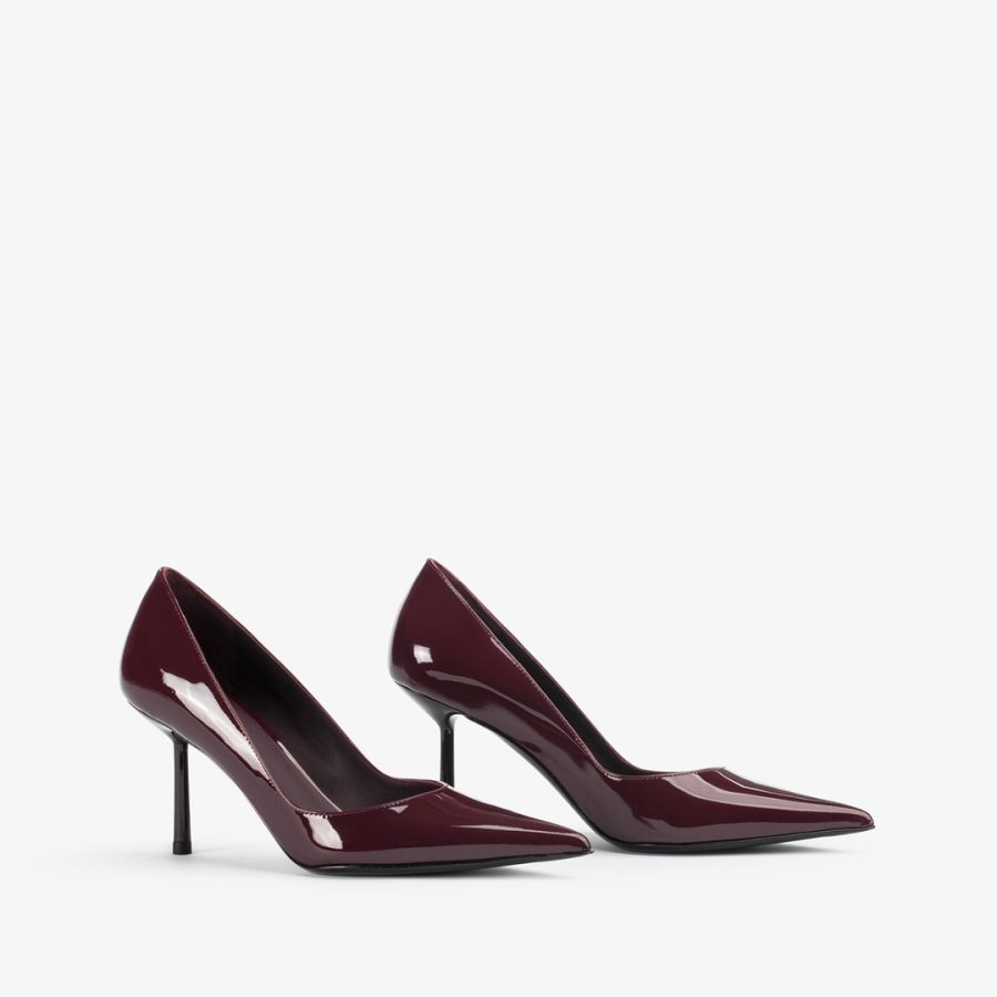 BELLA PUMP 80 mm-Cherry red patent leather pump - Image 2