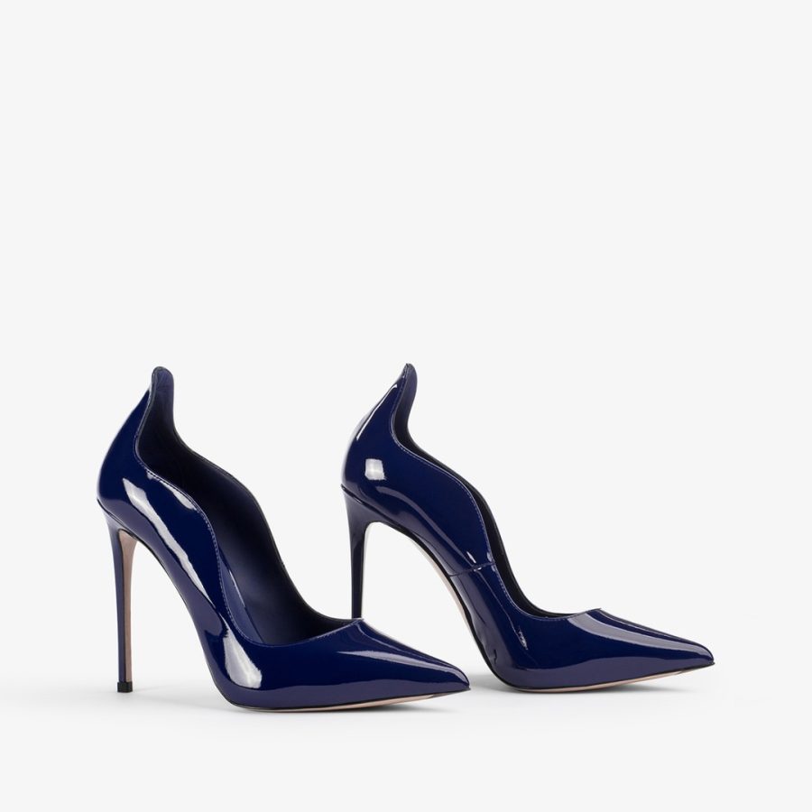 IVY PUMP 120 mm-Lazuli blue patent leather pump - Image 2