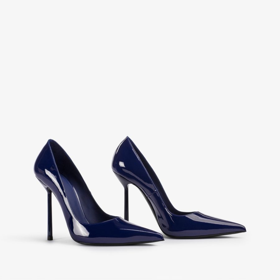 BELLA PUMP 120 mm-Lazuli blue patent leather pump - Image 2