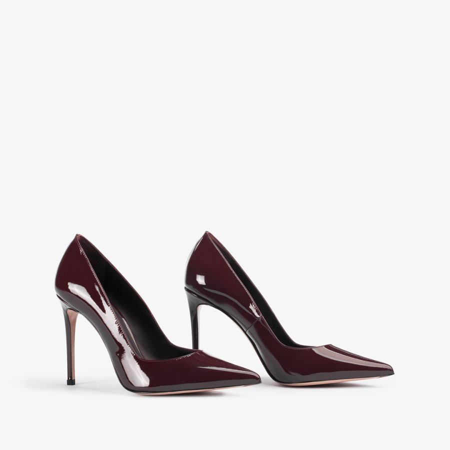 EVA PUMP 100 mm-Cherry red patent leather pump - Image 2