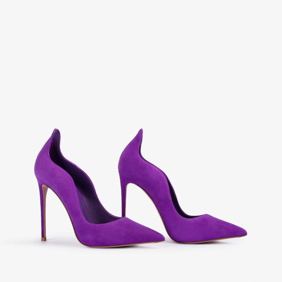 IVY PUMP 120 mm-Queen purple suede pump - Image 2