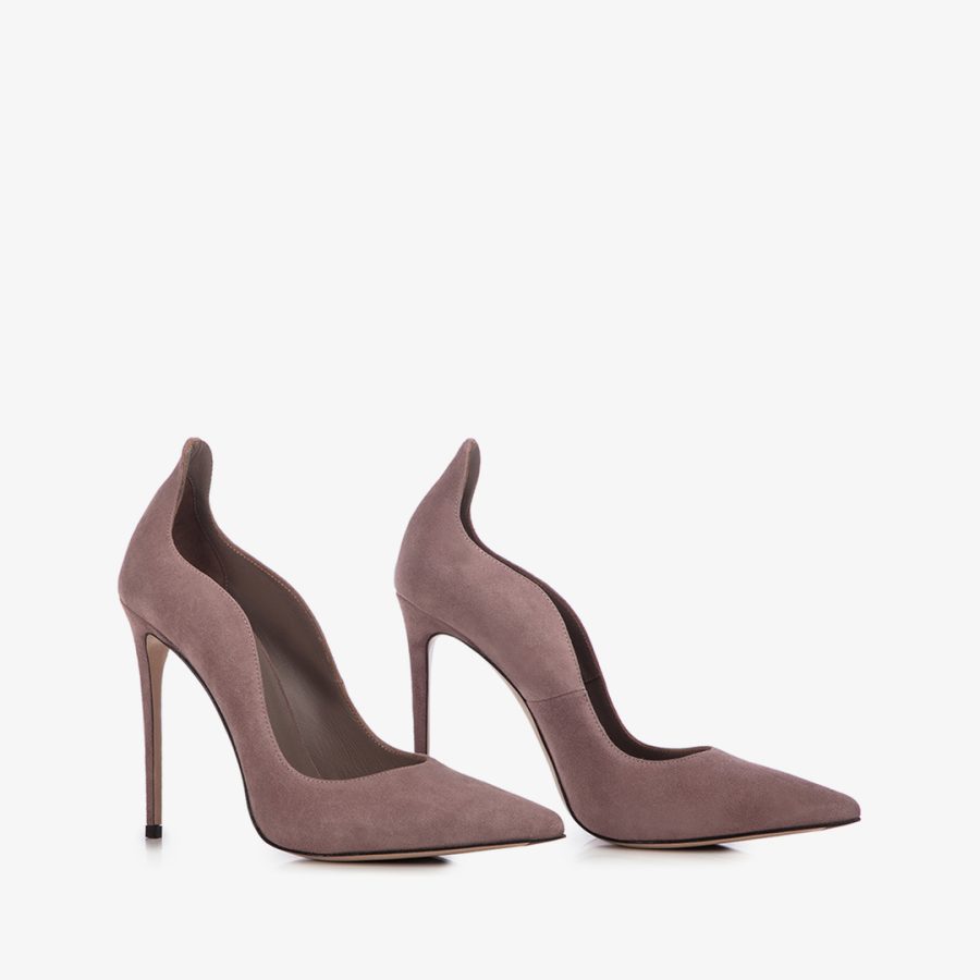 IVY PUMP 120 mm-Petra nude suede pump - Image 2