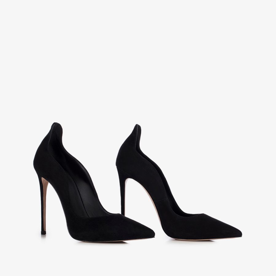 IVY PUMP 120 mm-Black suede pump - Image 2