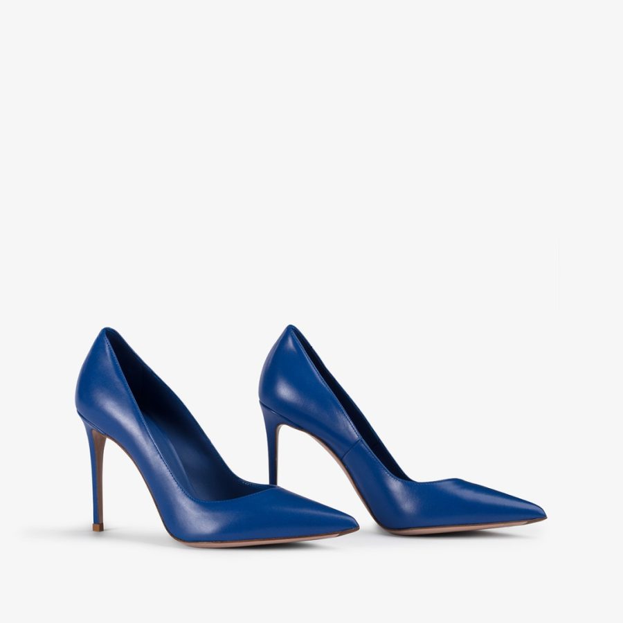 EVA PUMP 100 mm-Persia blue leather pump - Image 2