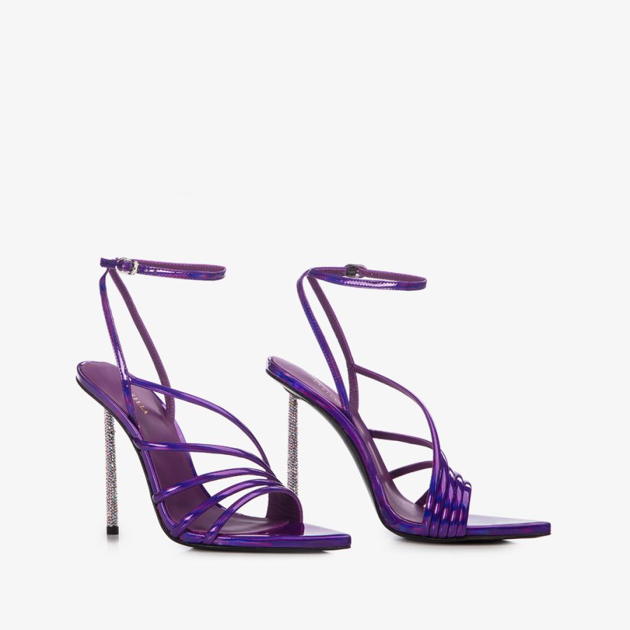 BELLA SANDAL 120 mm-Kamala purple iridescent sandal - Image 2