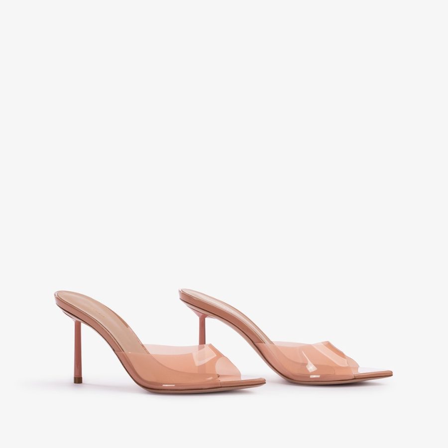 BELLA SANDAL 80 mm-Phard nude plexy mule sandal - Image 2