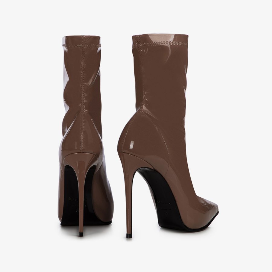 EVA ANKLE BOOT 120 mm-Silk nude vinyl ankle boot - Image 3