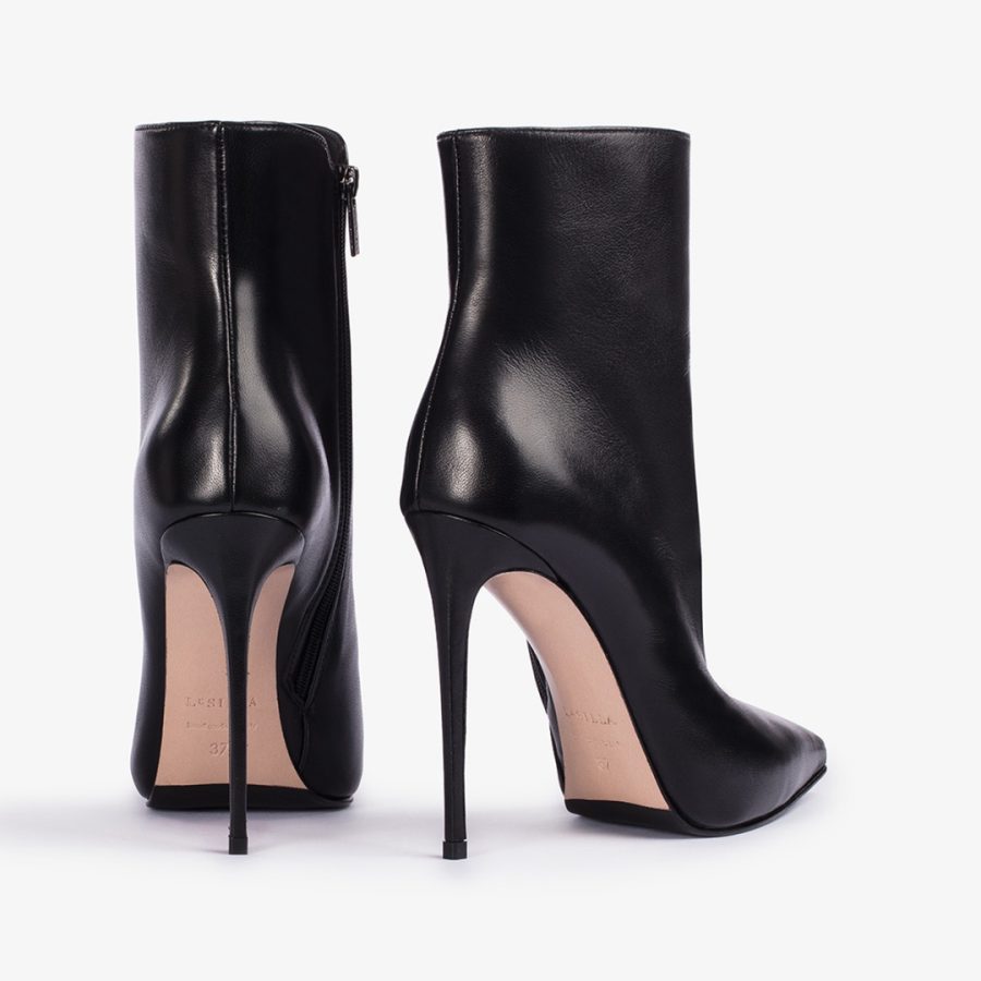 EVA ANKLE BOOT 120 mm-Black leather ankle boot - Image 3