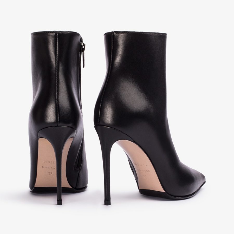 EVA ANKLE BOOT 100 mm-Black nappa leather ankle boot - Image 3