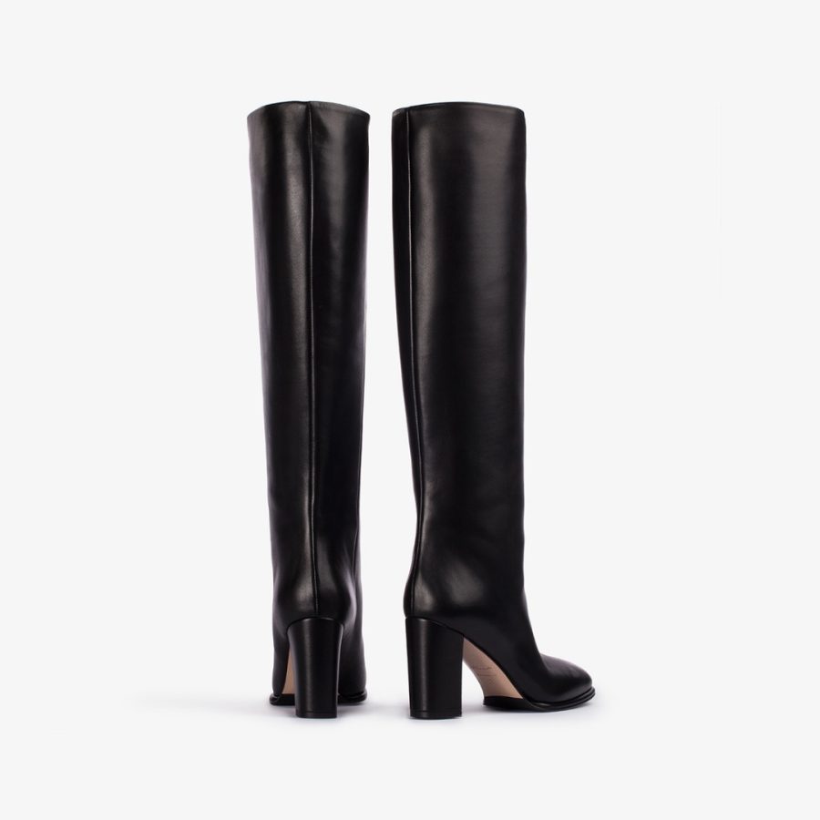 ELSA BOOT 90 mm-Black nappa leather ankle boot - Image 3