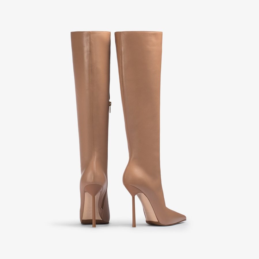 BELLA BOOT 120 mm-Doha sand leather knee boot - Image 3