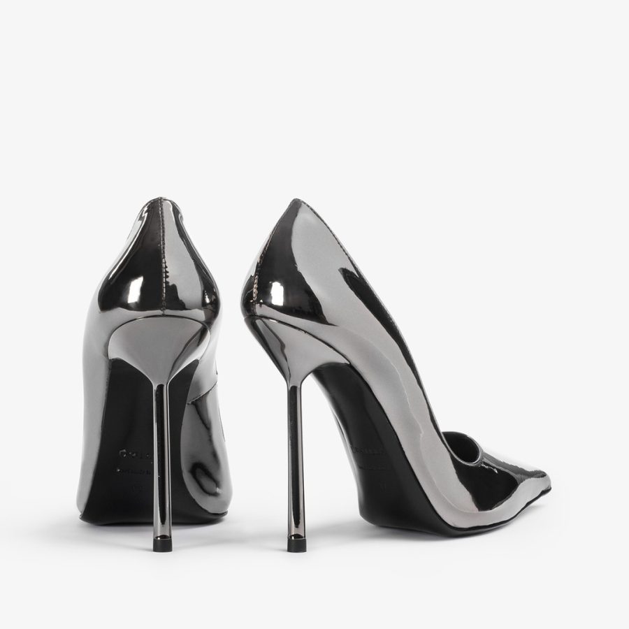 BELLA PUMP 120 mm-Pewter metallic pump - Image 3