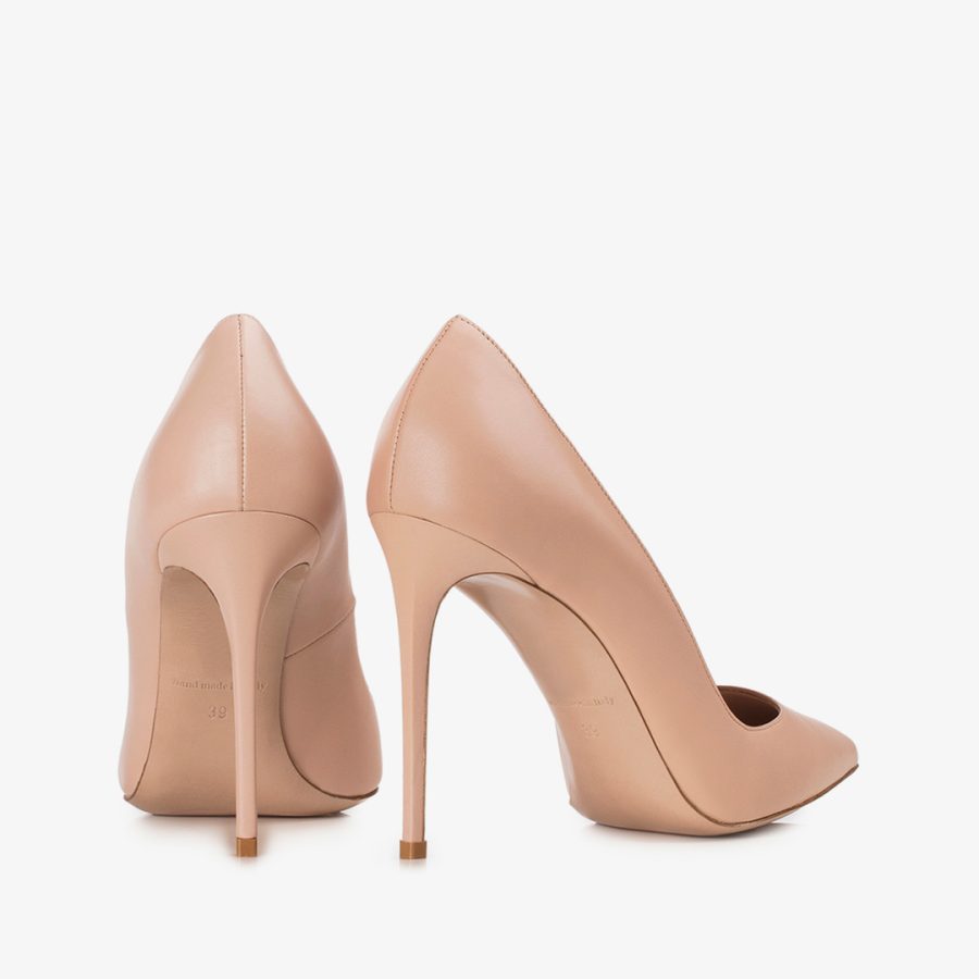 EVA PUMP 100 mm-Skin nude leather pump - Image 3