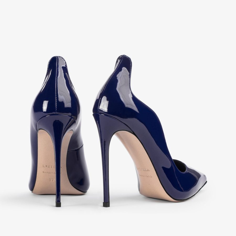 IVY PUMP 120 mm-Lazuli blue patent leather pump - Image 3