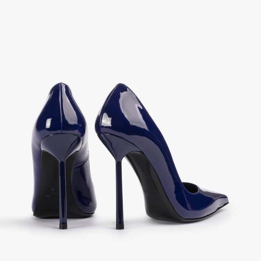 BELLA PUMP 120 mm-Lazuli blue patent leather pump - Image 3