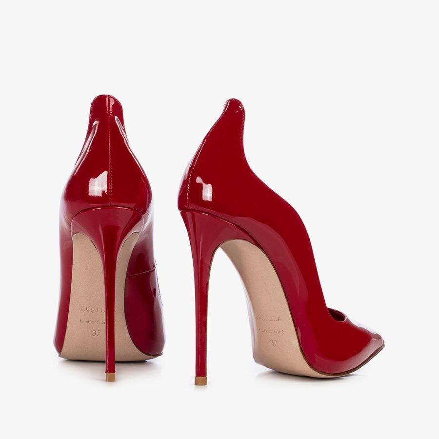 IVY PUMP 120 mm-Red patent leather pump - Image 3