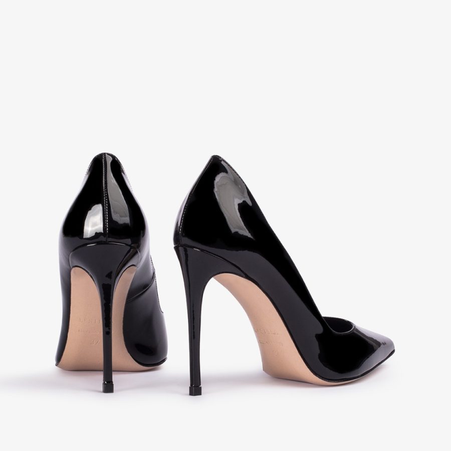 EVA PUMP 100 mm-Black patent leather pump - Image 3