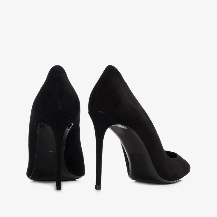 EVA PUMP 100 mm-Black suede pump - Image 3