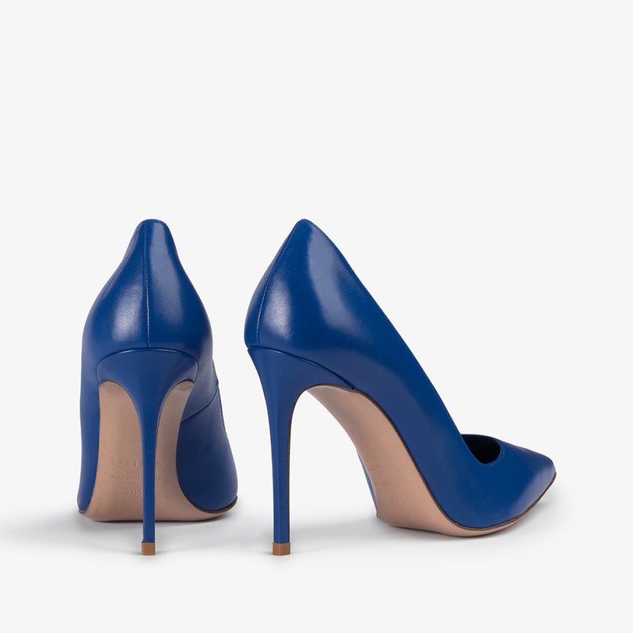 EVA PUMP 100 mm-Persia blue leather pump - Image 3