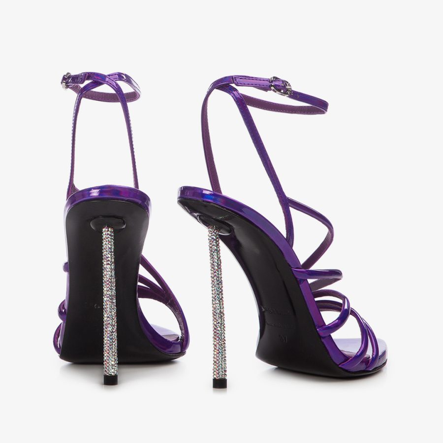 BELLA SANDAL 120 mm-Kamala purple iridescent sandal - Image 3