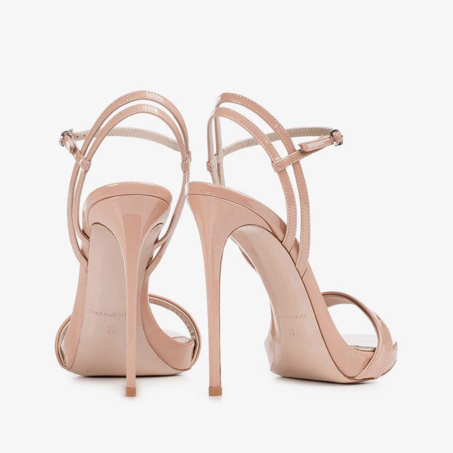 GWEN SANDAL 120 mm-Phard nude patent leather sandal - Image 3