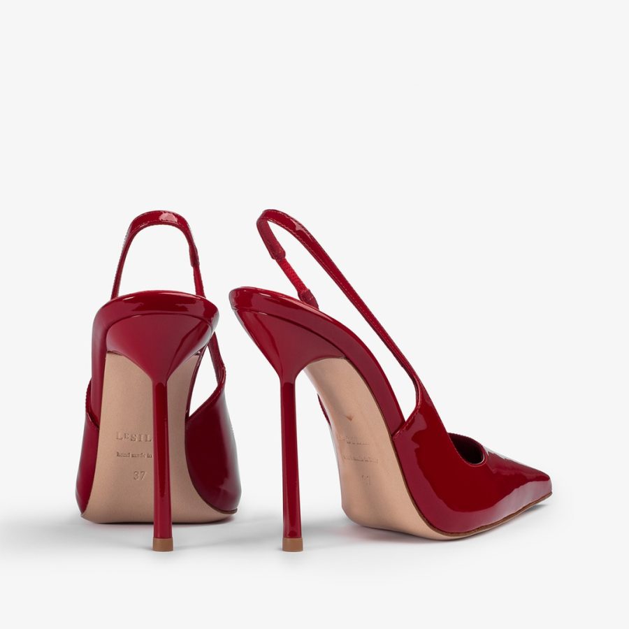 BELLA SLINGBACK 120 mm-Red patent leather slingback - Image 3