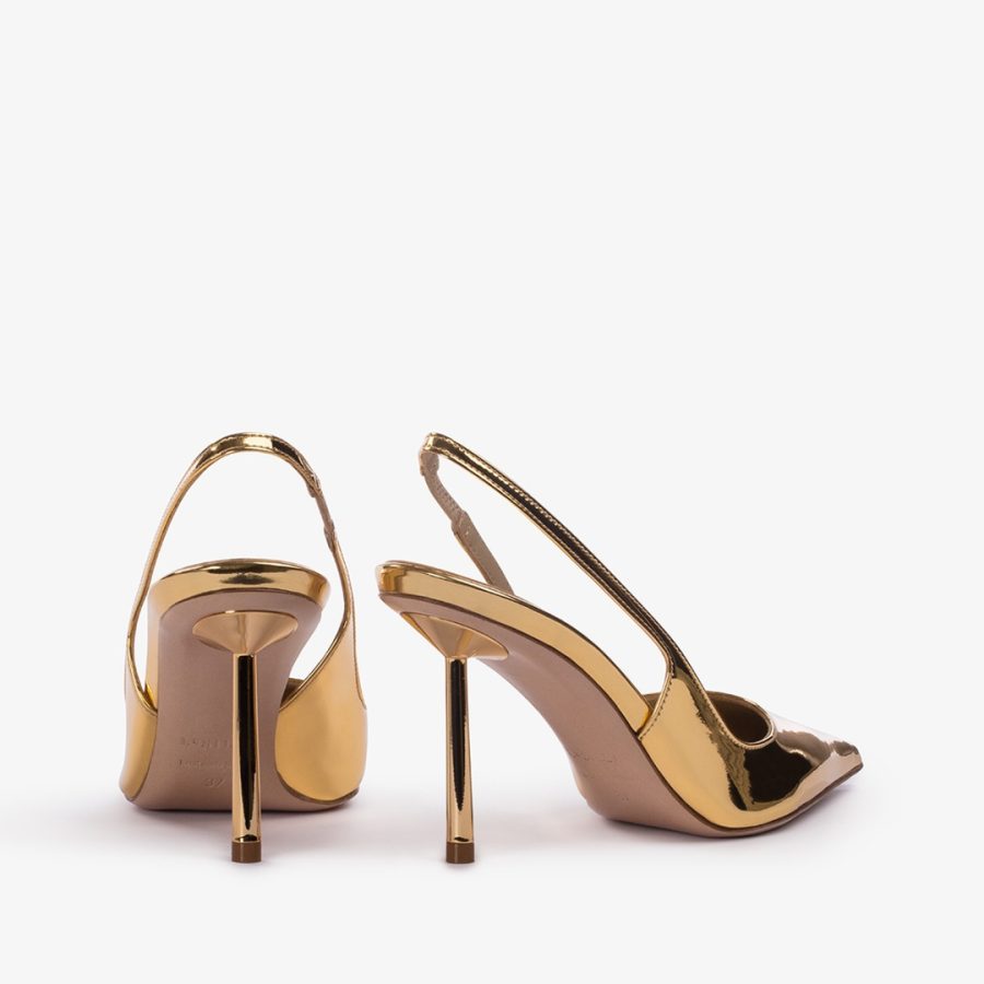 BELLA SLINGBACK 80 mm-Nugget gold metallic slingback - Image 3