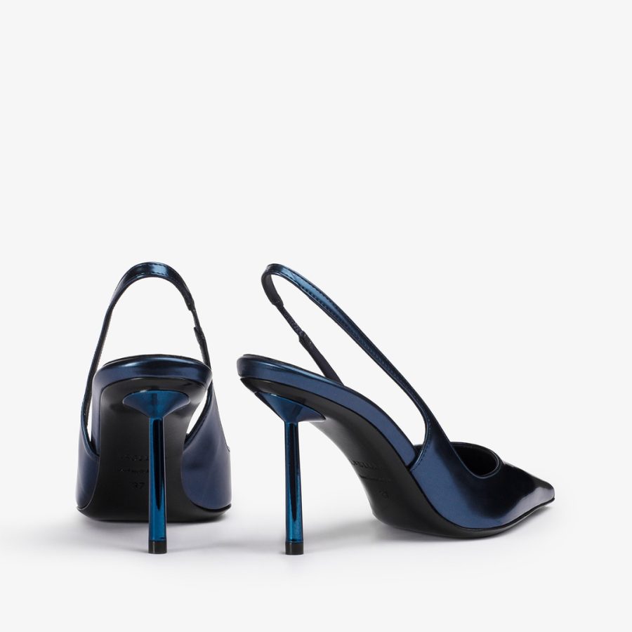 BELLA SLINGBACK 80 mm-Danube blue metallic slingback - Image 3